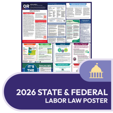 Oregon State and Federal Labor Law Poster