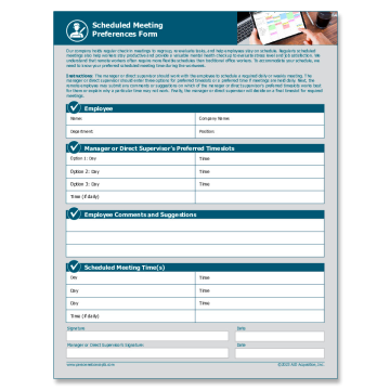 Scheduled Meeting Preferences Form Template – WorkWise Compliance